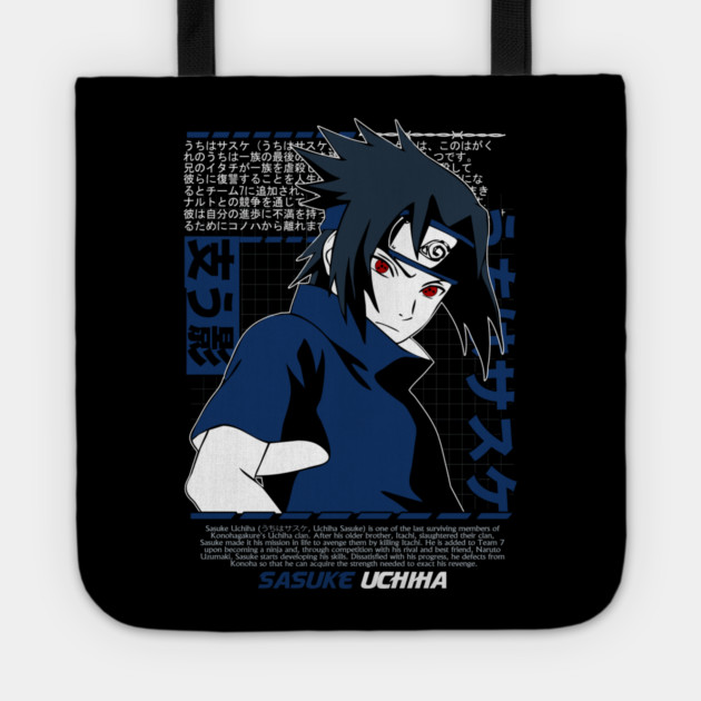 Sasuke Uchiha Sharingan - Naruto Anime Tote by Otaku Vibes