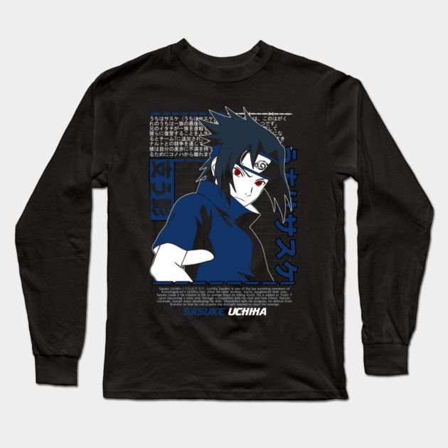 Sasuke Uchiha Sharingan - Naruto Anime Long Sleeve T-Shirt by Otaku Vibes