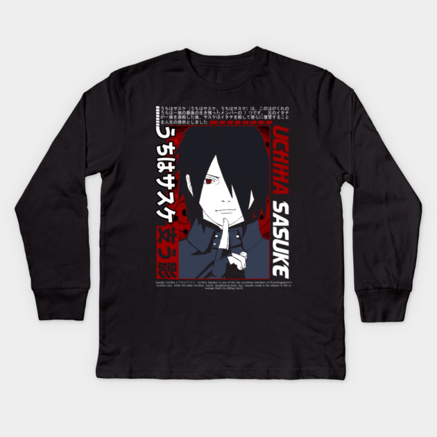 Old Uchiha Sasuke - Naruto Anime Kids Long Sleeve T-Shirt by Otaku Vibes