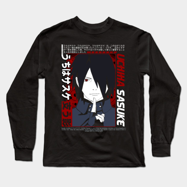 Old Uchiha Sasuke - Naruto Anime Long Sleeve T-Shirt by Otaku Vibes