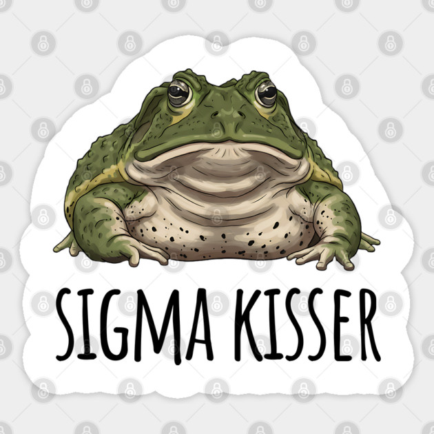 The Sigma Kisser Toad, warts and all Sticker by Luxinda