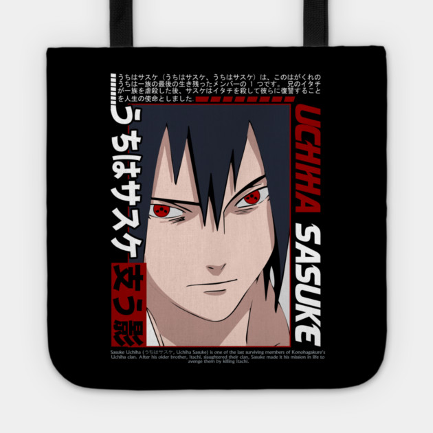 Uchiha Sasuke Sharingan - Naruto Anime Tote by Otaku Vibes