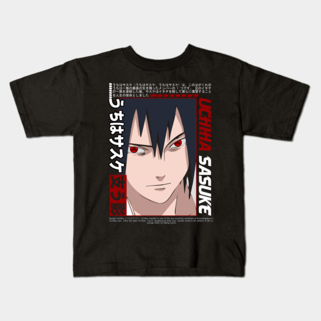 Uchiha Sasuke Sharingan - Naruto Anime Kids T-Shirt by Otaku Vibes