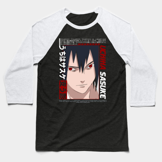 Uchiha Sasuke Sharingan - Naruto Anime Baseball T-Shirt by Otaku Vibes
