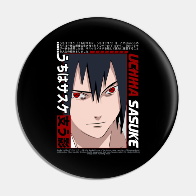 Uchiha Sasuke Sharingan - Naruto Anime Pin by Otaku Vibes