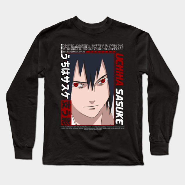 Uchiha Sasuke Sharingan - Naruto Anime Long Sleeve T-Shirt by Otaku Vibes