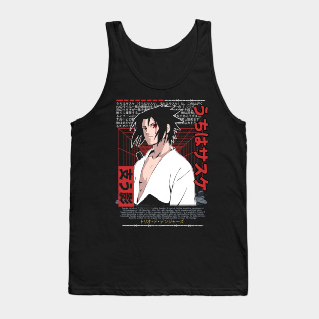 Uchiha Sasuke Cool Art - Naruto Anime Tank Top by Otaku Vibes
