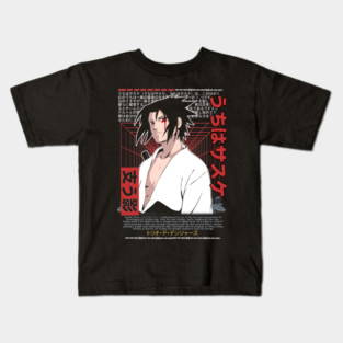 Uchiha Sasuke Cool Art - Naruto Anime Kids T-Shirt
