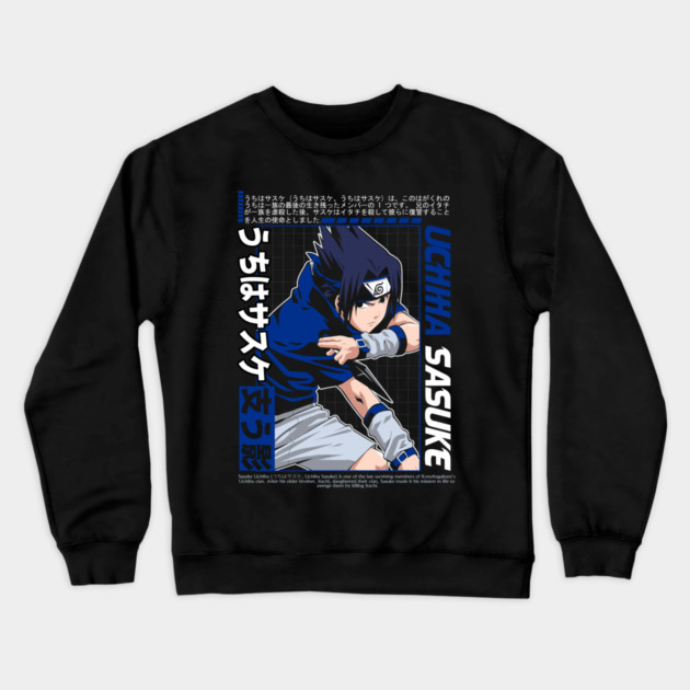 Young Sasuke Cool Art - Naruto Anime Crewneck Sweatshirt by Otaku Vibes