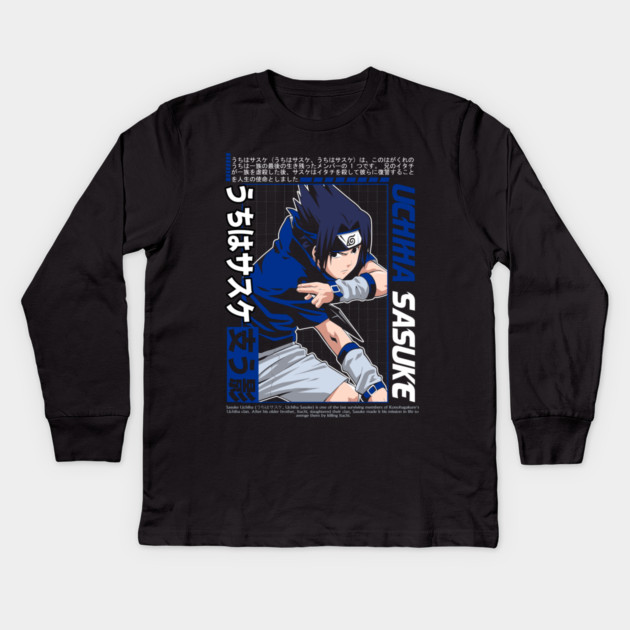 Young Sasuke Cool Art - Naruto Anime Kids Long Sleeve T-Shirt by Otaku Vibes