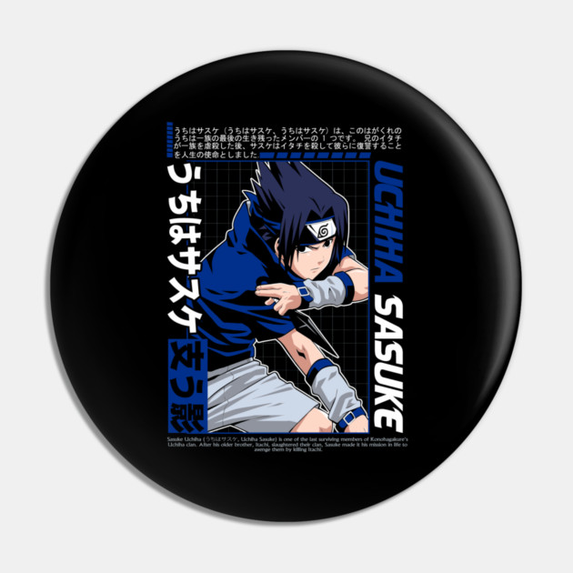 Young Sasuke Cool Art - Naruto Anime Pin by Otaku Vibes