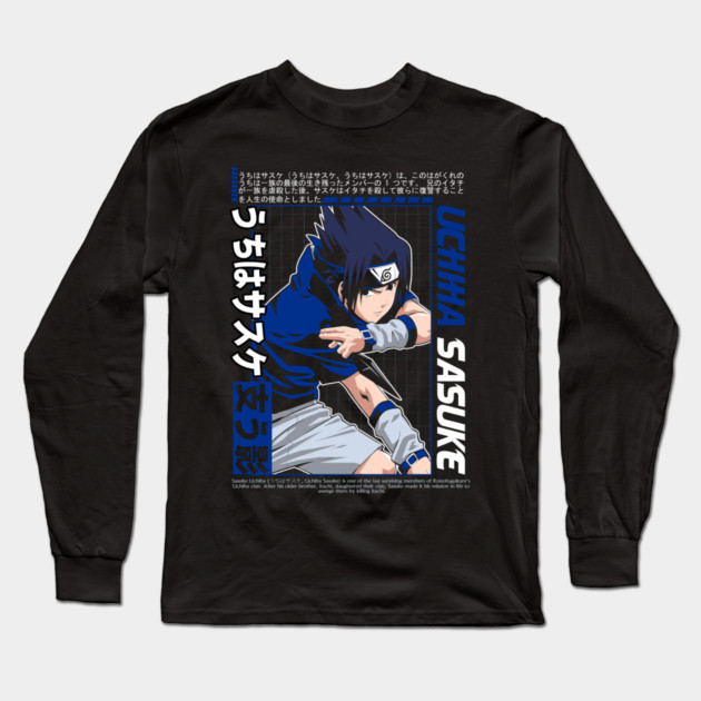 Young Sasuke Cool Art - Naruto Anime Long Sleeve T-Shirt by Otaku Vibes