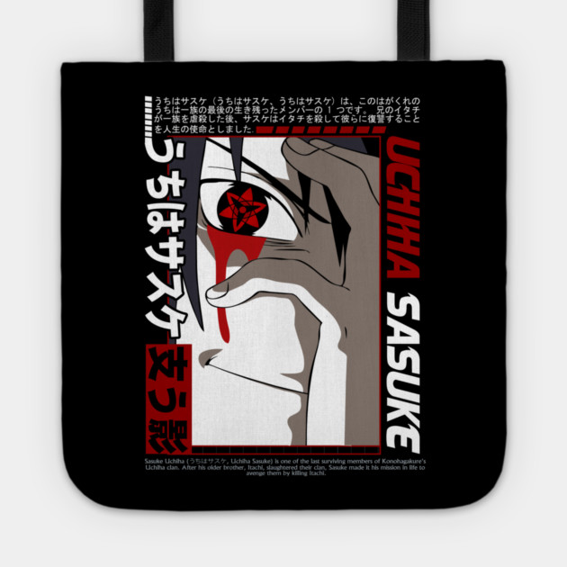 Sasuke Mangekyo Sharingan - Naruto Anime Tote by Otaku Vibes