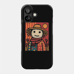 Folk Art Scarecrow | The Autumn Harvest Guardian Phone Case