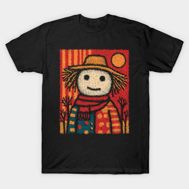 Folk Art Scarecrow | The Autumn Harvest Guardian T-Shirt by TuncGK