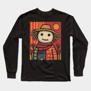 Folk Art Scarecrow | The Autumn Harvest Guardian Long Sleeve T-Shirt