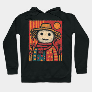 Folk Art Scarecrow | The Autumn Harvest Guardian Hoodie