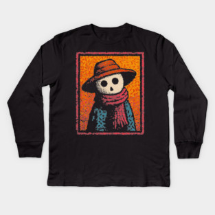 Haunted Scarecrow | The Creepy Cornfield Dweller Kids Long Sleeve T-Shirt