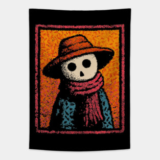 Haunted Scarecrow | The Creepy Cornfield Dweller Tapestry