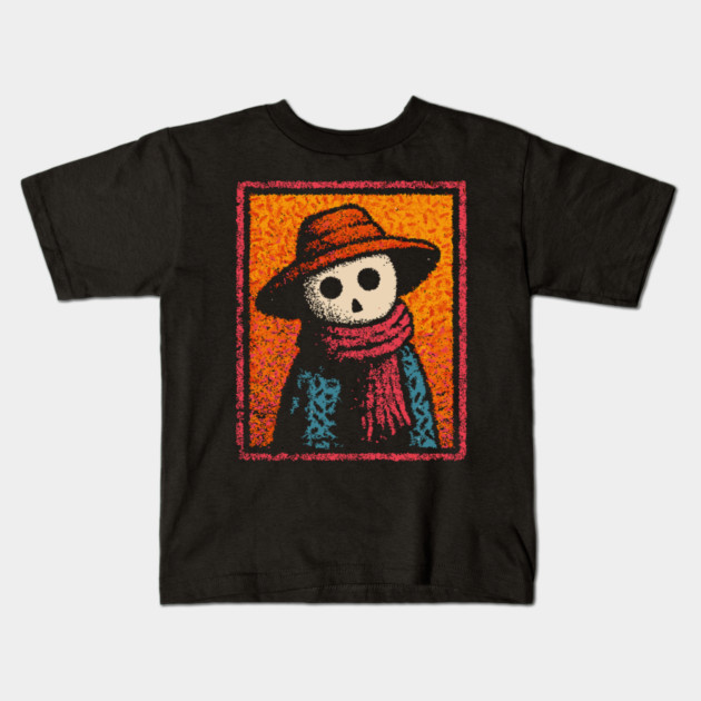 Haunted Scarecrow | The Creepy Cornfield Dweller Kids T-Shirt by TuncGK
