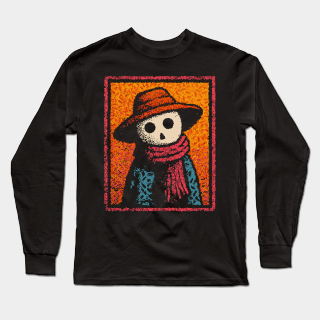 Haunted Scarecrow | The Creepy Cornfield Dweller Long Sleeve T-Shirt by TuncGK