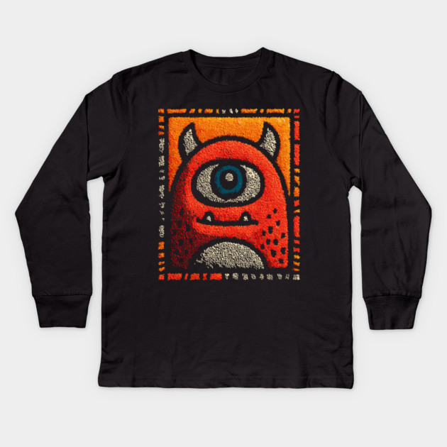 Gentle Cyclops | The Misunderstood Monster Kids Long Sleeve T-Shirt by TuncGK