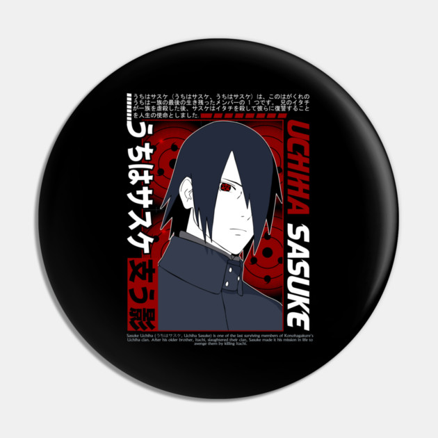 Uchiha Sasuke Mangekyo Sharingan Cool Art Pin by Otaku Vibes
