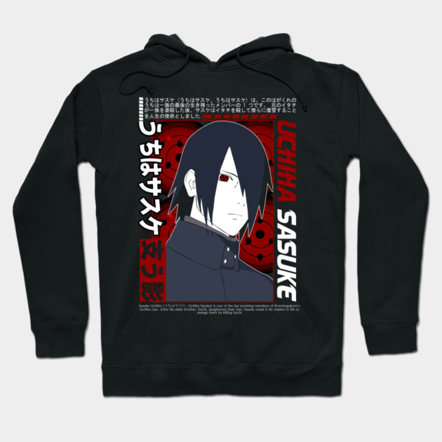 Uchiha Sasuke Mangekyo Sharingan Cool Art Hoodie by Otaku Vibes