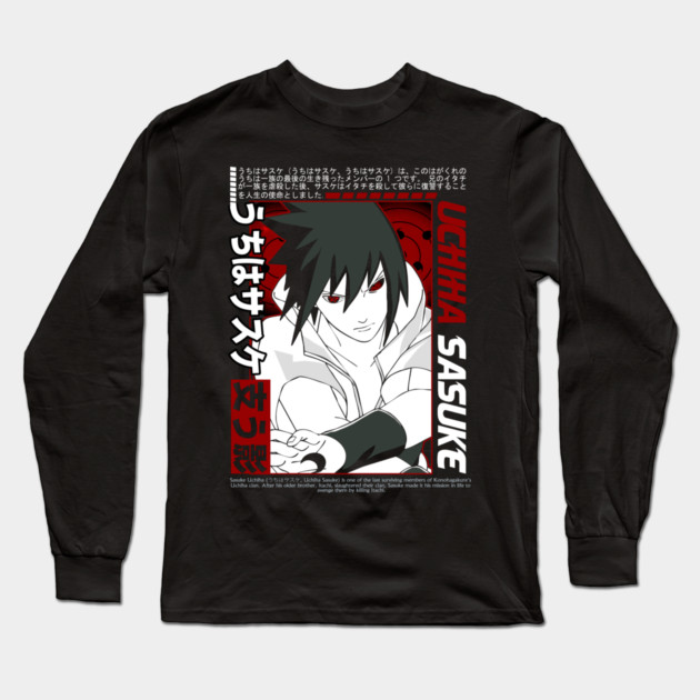 Sasuke Mangekyo and Rinnegan Eyes Long Sleeve T-Shirt by Otaku Vibes