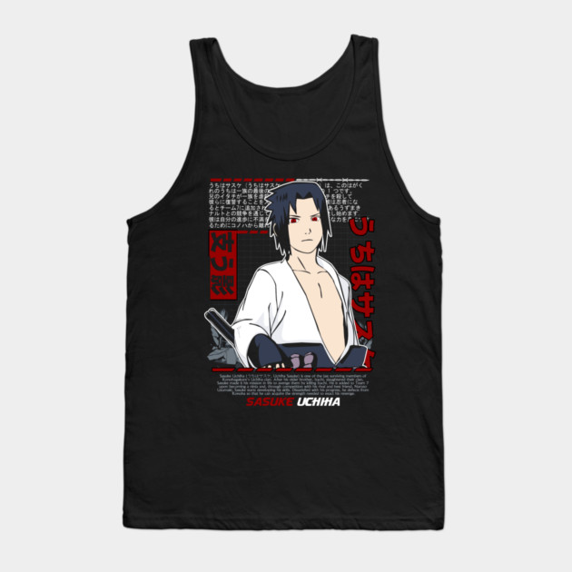 Uchiha Sasuke Sharingan Cool Art Tank Top by Otaku Vibes
