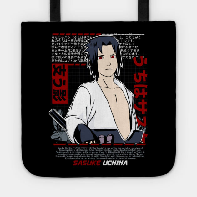 Uchiha Sasuke Sharingan Cool Art Tote by Otaku Vibes