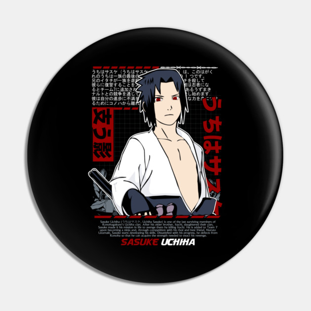 Uchiha Sasuke Sharingan Cool Art Pin by Otaku Vibes