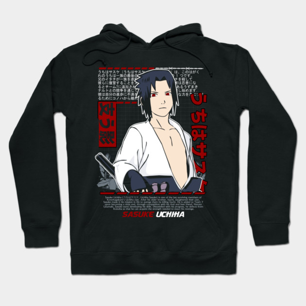 Uchiha Sasuke Sharingan Cool Art Hoodie by Otaku Vibes