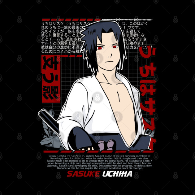 Uchiha Sasuke Sharingan Cool Art by Otaku Vibes