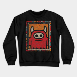 Minimalist Monster | The Shy Little Devil Crewneck Sweatshirt