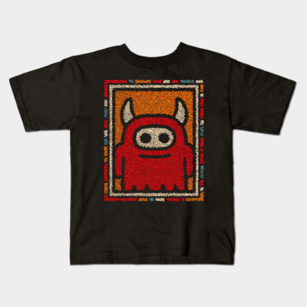 Minimalist Monster | The Shy Little Devil Kids T-Shirt by TuncGK