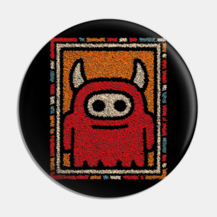 Minimalist Monster | The Shy Little Devil Pin