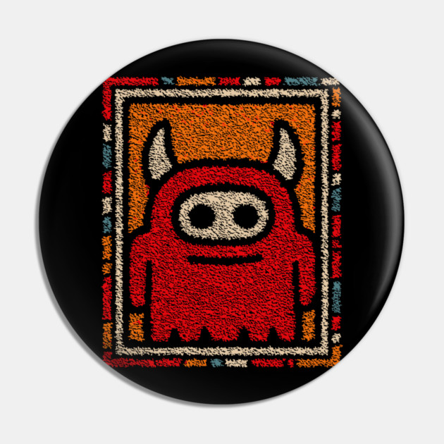 Minimalist Monster | The Shy Little Devil Pin by TuncGK