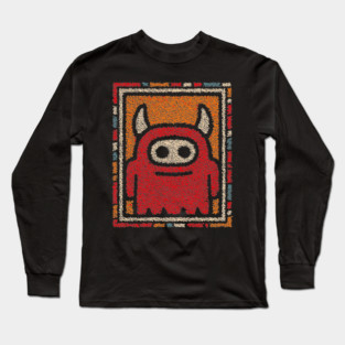 Minimalist Monster | The Shy Little Devil Long Sleeve T-Shirt