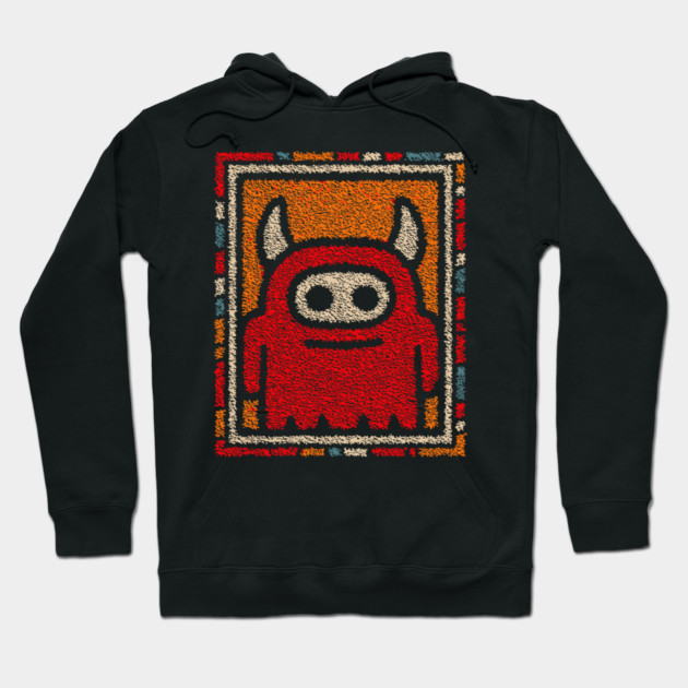 Minimalist Monster | The Shy Little Devil Hoodie by TuncGK