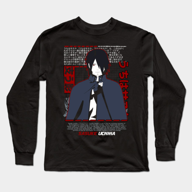 Shisui Uchiha Mangekyo Sharingan Art - Naruto Anime Long Sleeve T-Shirt by Otaku Vibes