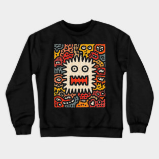 Primal Fear Monster | The Chaotic Abstract Creature Crewneck Sweatshirt