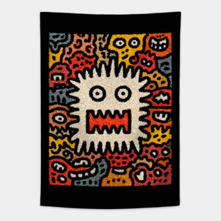 Primal Fear Monster | The Chaotic Abstract Creature Tapestry
