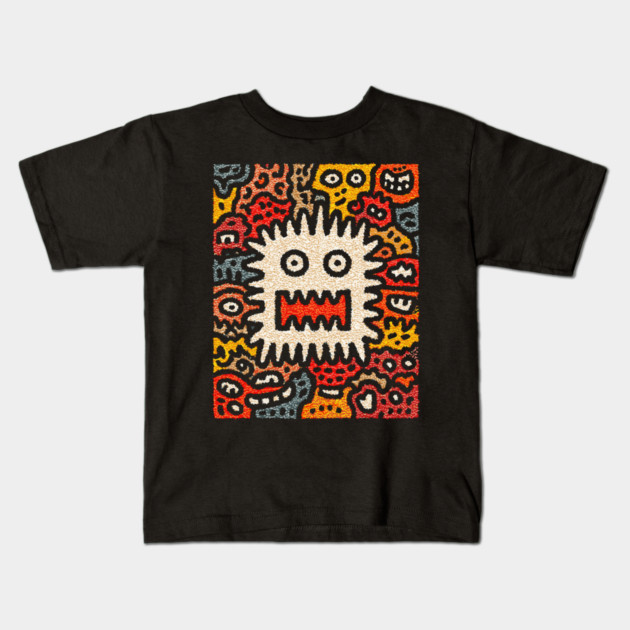 Primal Fear Monster | The Chaotic Abstract Creature Kids T-Shirt by TuncGK