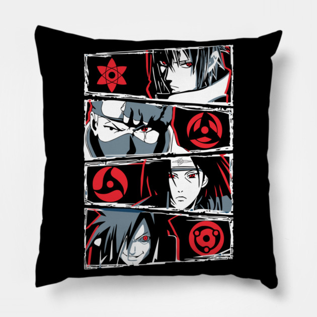 Uchiha Clan Sasuke Itachi and Madara Pillow by Otaku Vibes