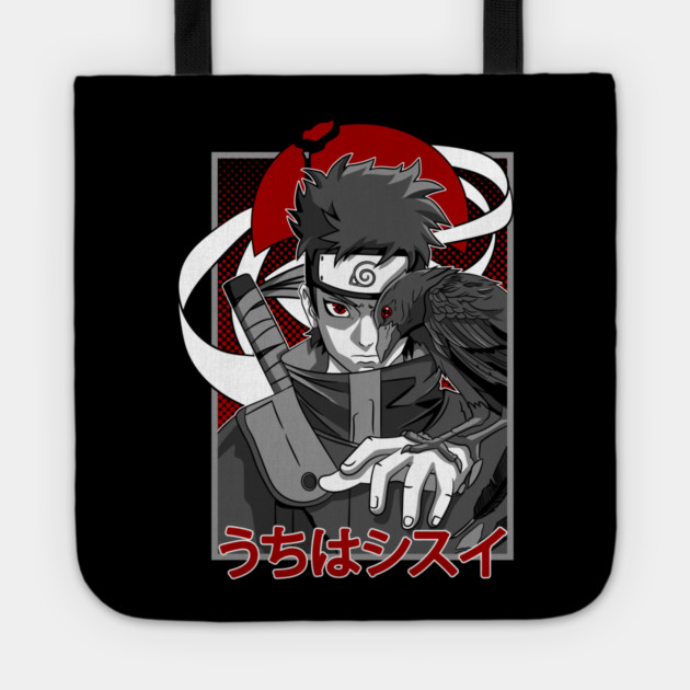 Shisui Uchiha Mangekyo Sharingan Art - Naruto Anime Tote by Otaku Vibes