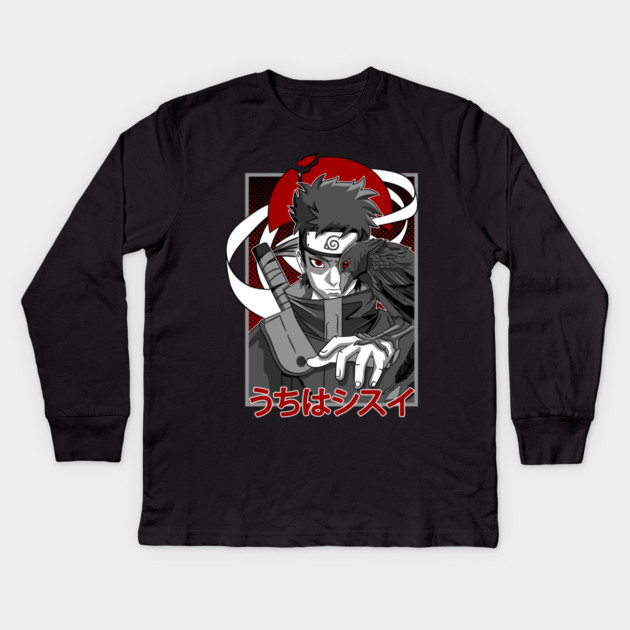Shisui Uchiha Mangekyo Sharingan Art - Naruto Anime Kids Long Sleeve T-Shirt by Otaku Vibes