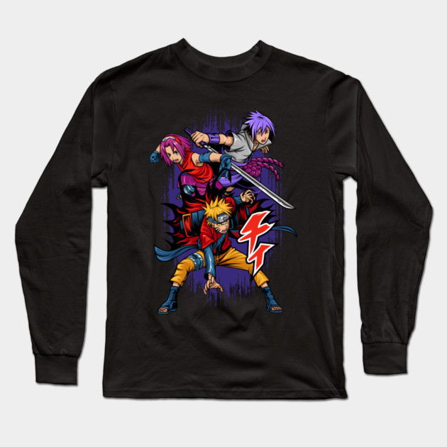 Team 7 Naruto Shippuden Dynamic Trio Long Sleeve T-Shirt by Otaku Vibes