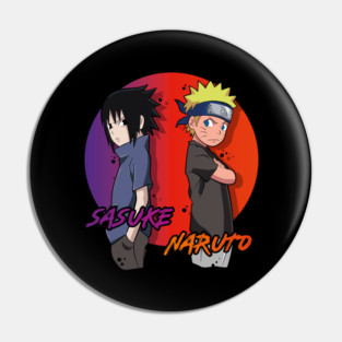 Naruto and Sasuke Back to Back Rivalry Pin