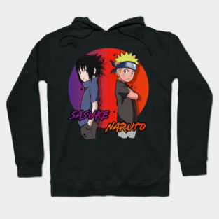 Naruto and Sasuke Back to Back Rivalry Hoodie